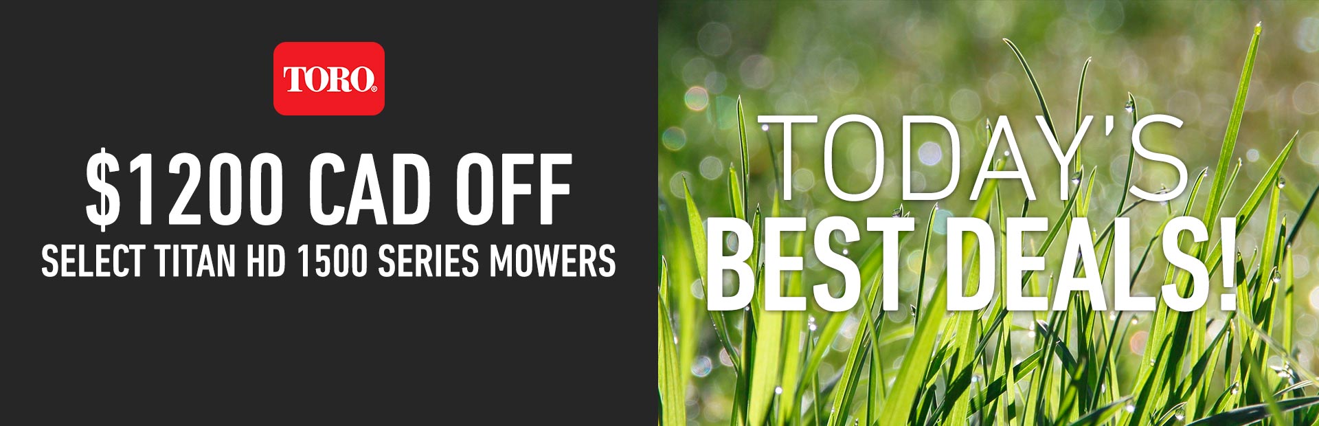 Toro: $1200 CAD Off Select TITAN HD 1500 Series Mowers